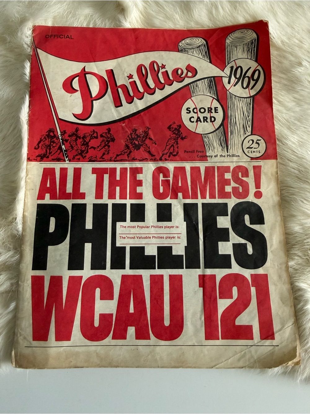 Vintage 69 Philadelphia Phillies vs Los Angeles Dodgers Score Card Booklet